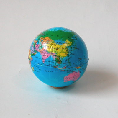 地球儀ウレタンボール（アジア方面）