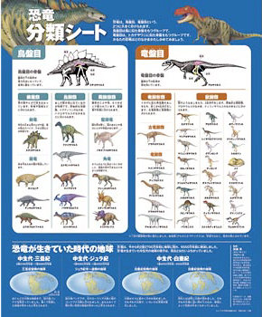 「恐竜かるた」恐竜分類シート